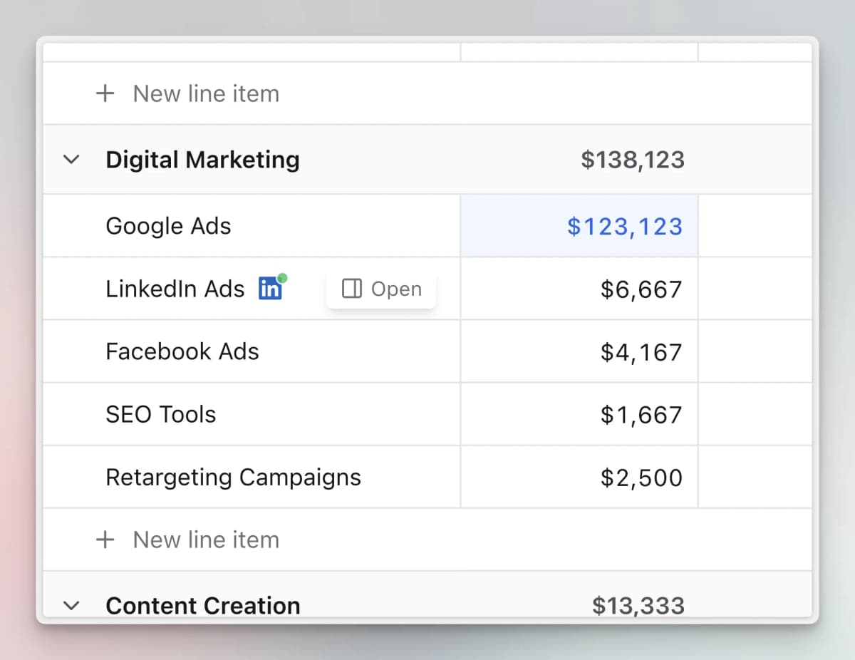 LinkedIn integration preview